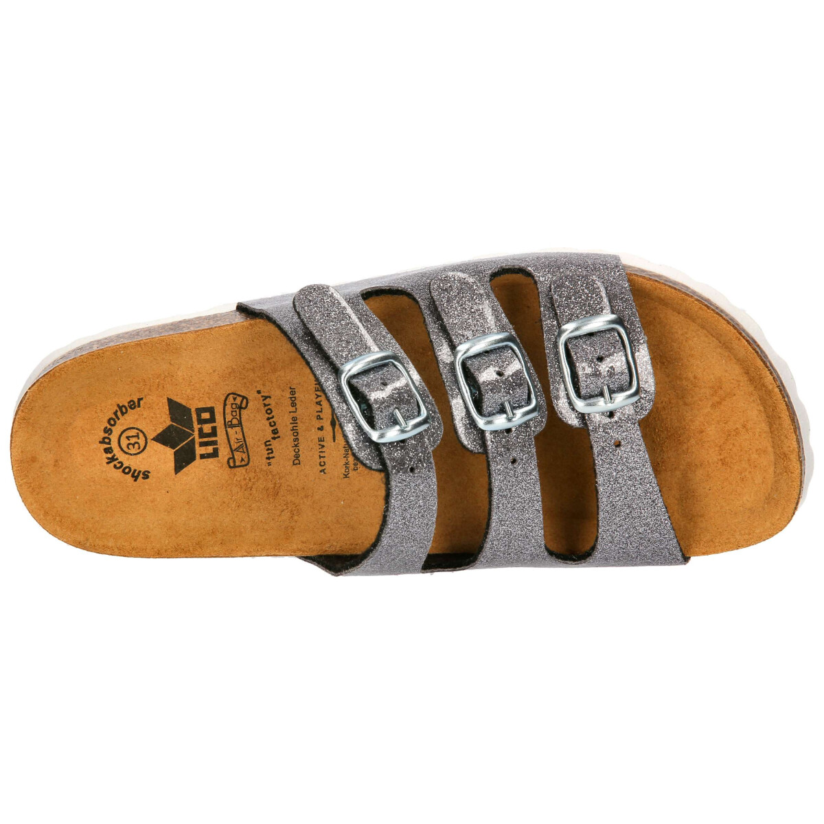 LICO Bioline Kids Glitter silber 39
